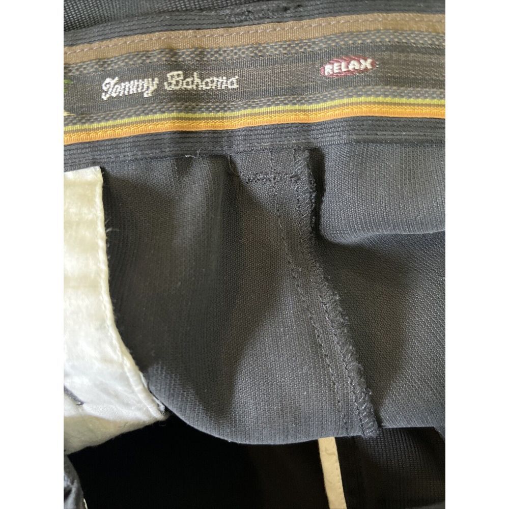Tommy Bahama Relaxed Black 100% Silk Pleated Shorts Men's Size 38 Golf Vacation - Picture 6 of 9